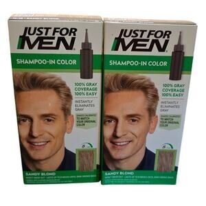 Just For Men Shampoo-In Color Sandy Blond – Pack of 2 – New with Box